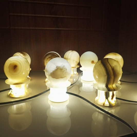 Handcrafted Marble LED Lamp 3 x 5 Inch