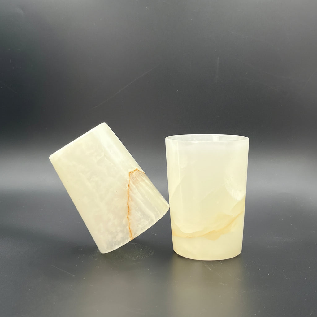 Handcrafted Marble Drinking Glass 3 x 5 Inch