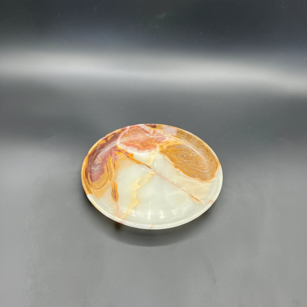 Handcrafted Marble Decorative Plate 6 Inch