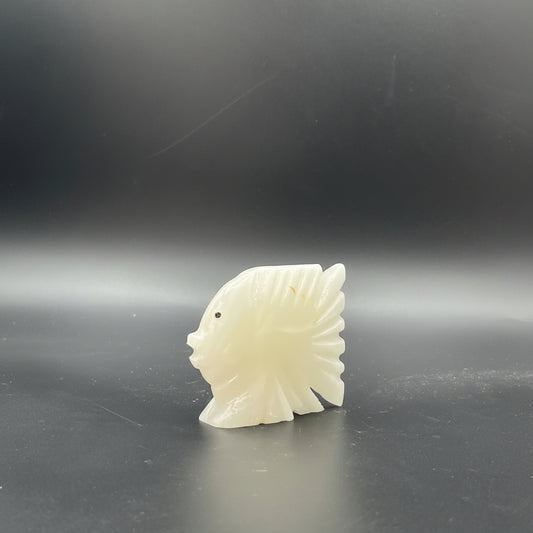 Handcrafted Marble Fish Figurine 3 Inch