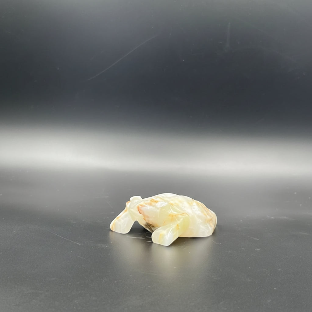 Handcrafted Marble Frog Figurine 3 Inch