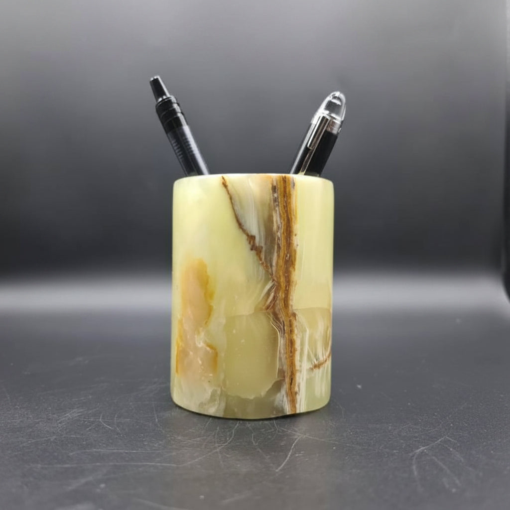 Handcrafted Marble Pencil Holder