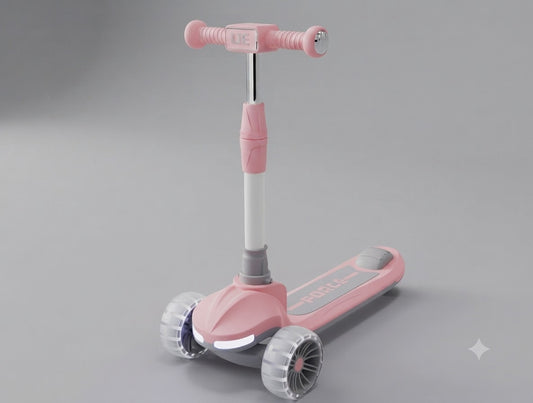 Force Pink 3-Wheel Kids Kick Scooter