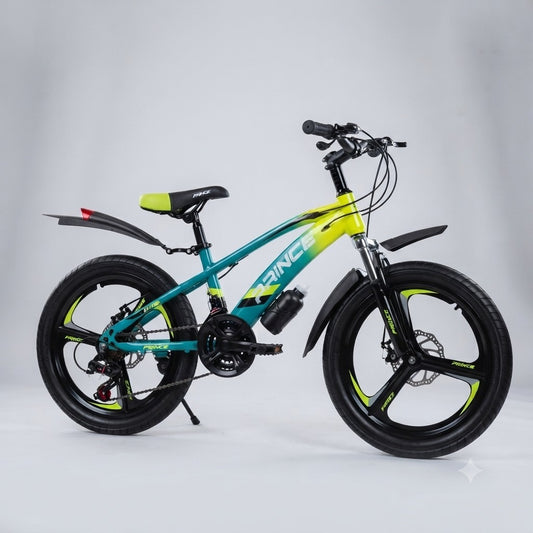Prince Teal & Yellow-Green Gradient Kids Mountain Bicycle