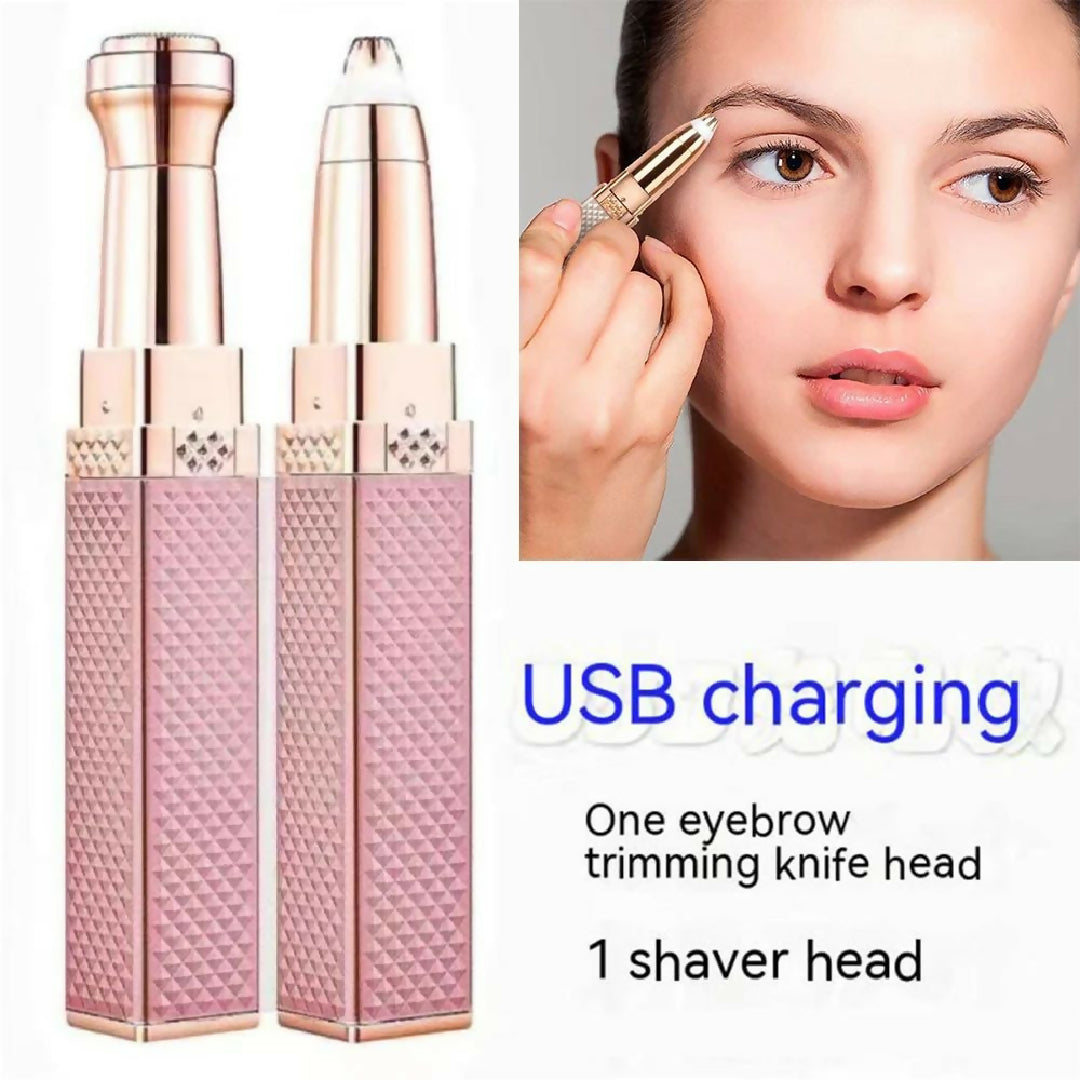 Rechargeable 2 In 1 Hair Remover Trimmer For Women Electric Flawless Facial Machine Razor Painless
