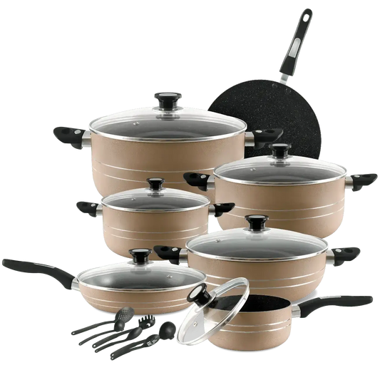 WONDER CHEF GIFT SET 19 Pcs 2 Layers Marble Coated