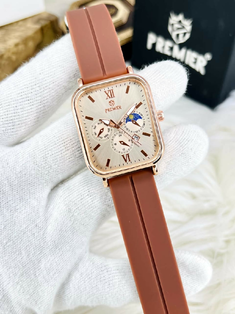 Premier Square Clssic Multi-Function Watch
