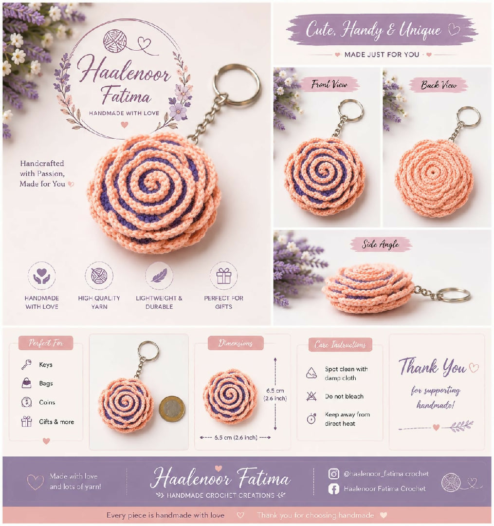 Copy of 2pcs Mini Crochet Cute Flower Purses Handmade Jewelry Small Bag Drawstring Knitting keychain for Women girls charms Accessories