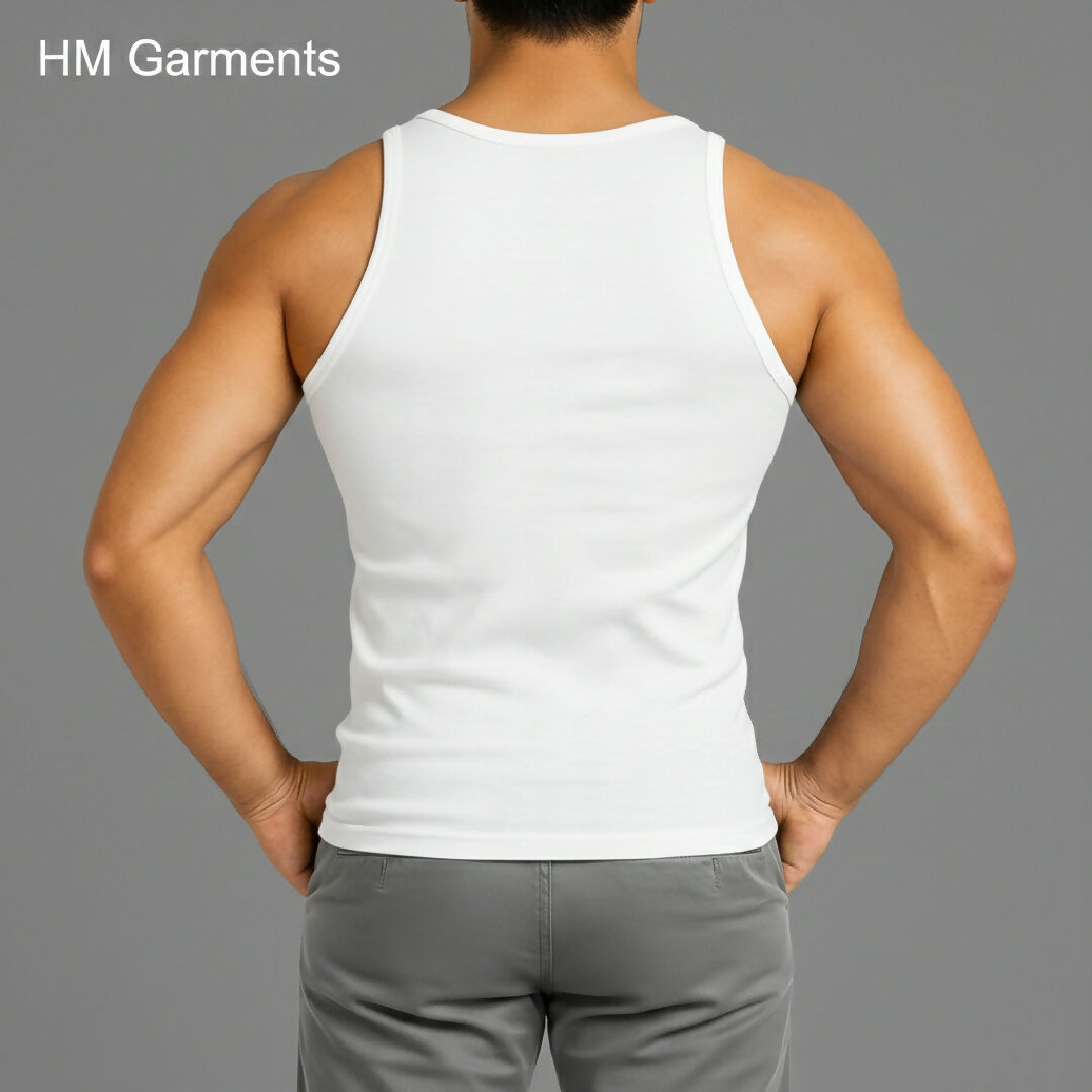 Premium White Sleeveless Vest Pack of 3 High Quality Combed Cotton