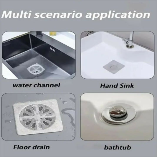 10Pcs Floor Drain Stickers Bathroom Hair Filter Hair net Bathroom Drain Filter Kitchen Anti Clogging Anti Cockroach Bugs
