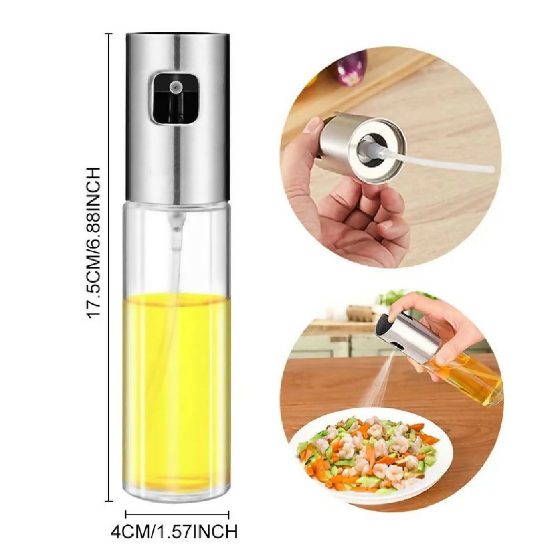 Kitchen Push Type Spray Olive Oil Sprayer Bottle Pump Oil Pot Leak Proof Grill BBQ Sprayer Oil Dispenser BBQ Gravy Boats Tools