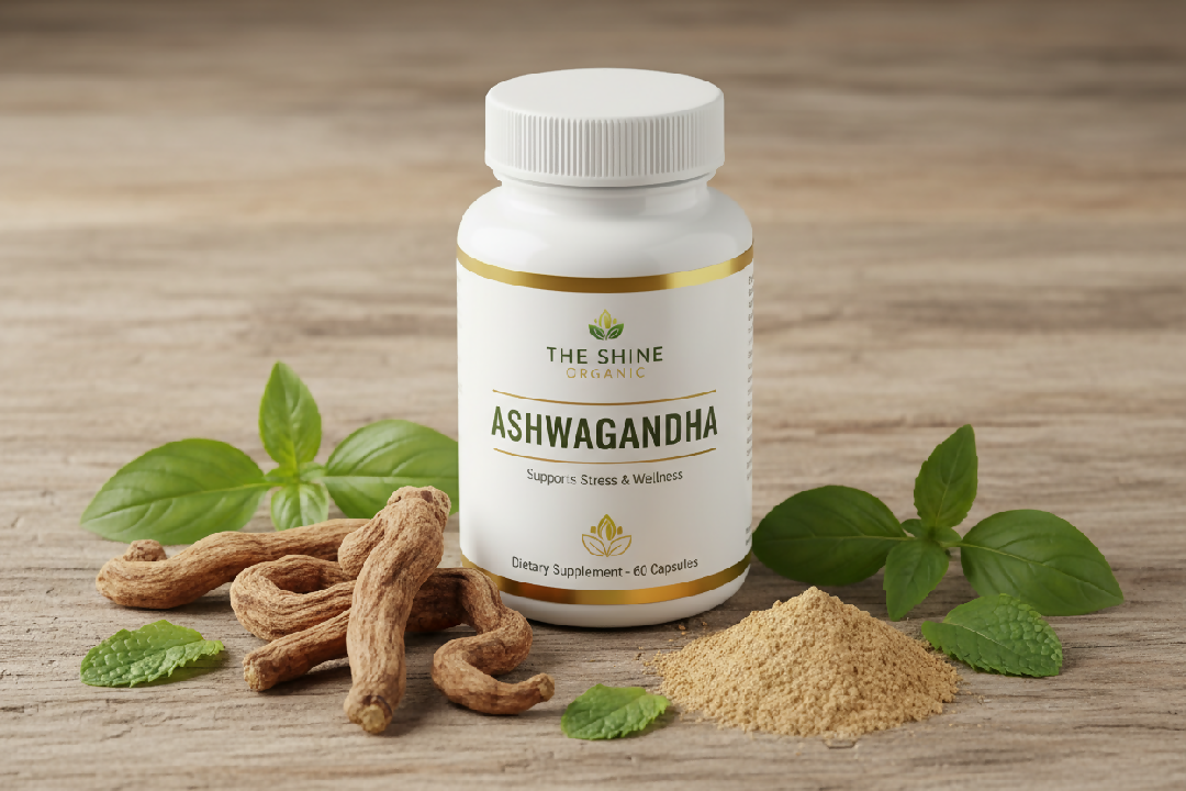 Ashwagandha 500mg 100 CapsulesOrganic Stress Relief Supplement