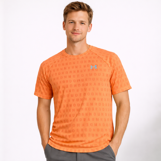 Mens Dry Fit Performance T Shirt Orange