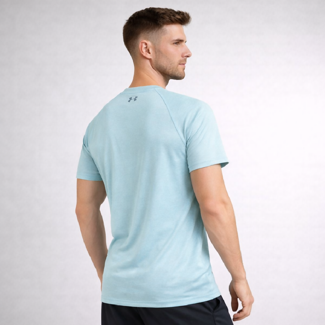 Mens Dry Fit Performance T Shirt Light Blue