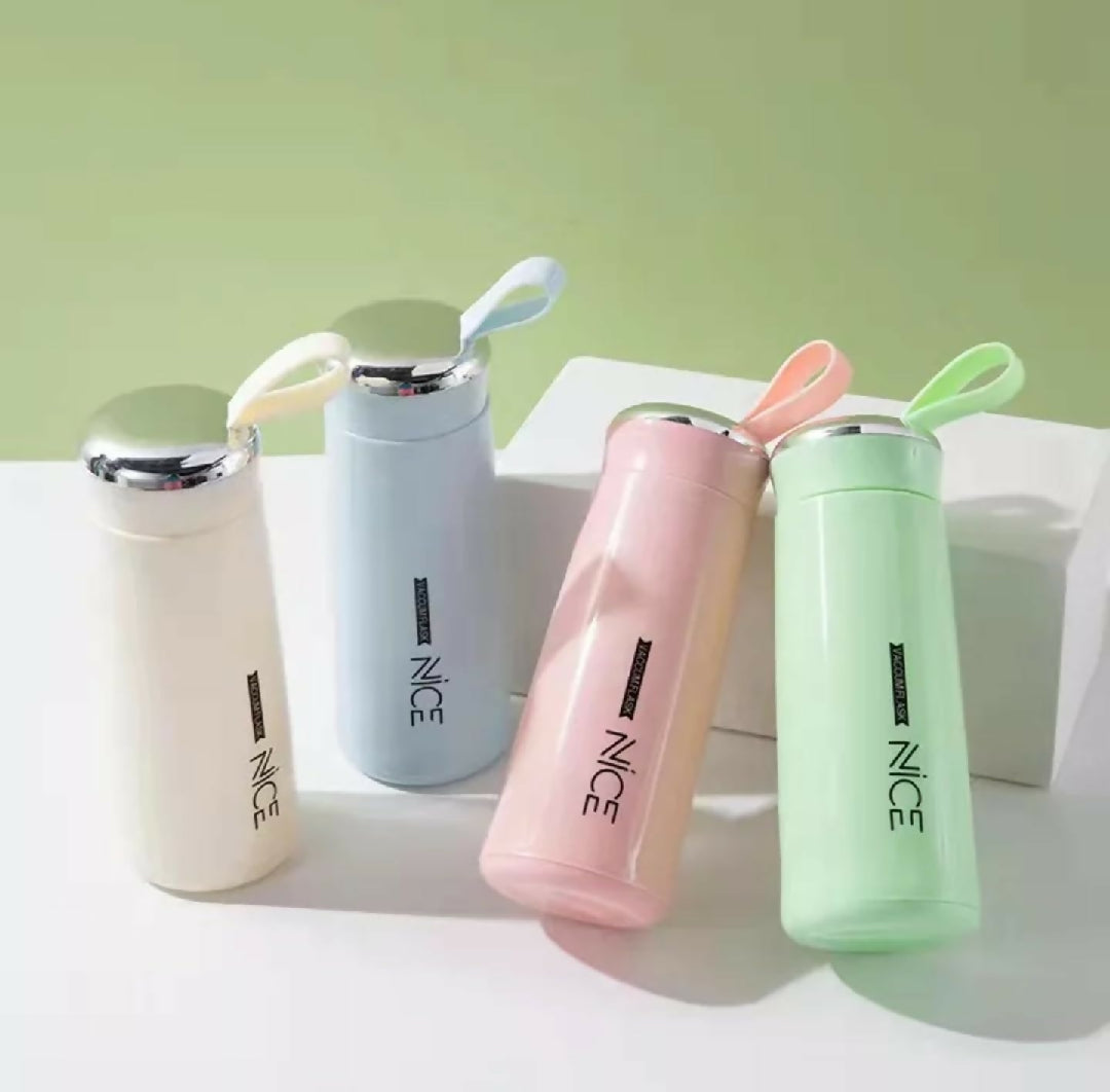 BPA-Free-Glass-Water-Bottle-400ml-Portable-Tumbler-With-Protective-Plastic-Shell-For-School-Gym-Home-Office-Random-Color