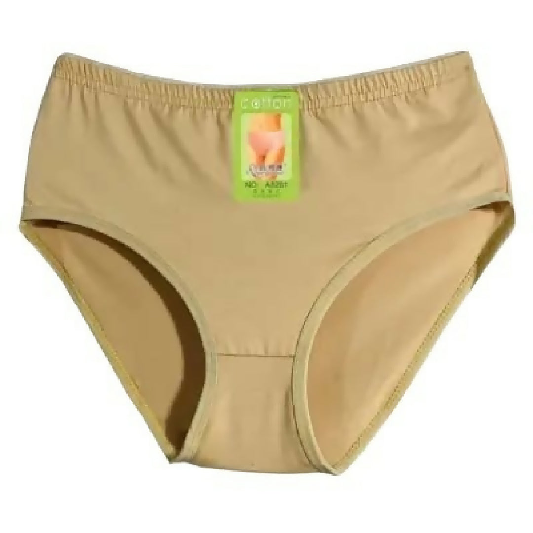 Pack of 2 Cotton Panties - Comfortable Lightweight Plain Design - S M L - Random color - Large