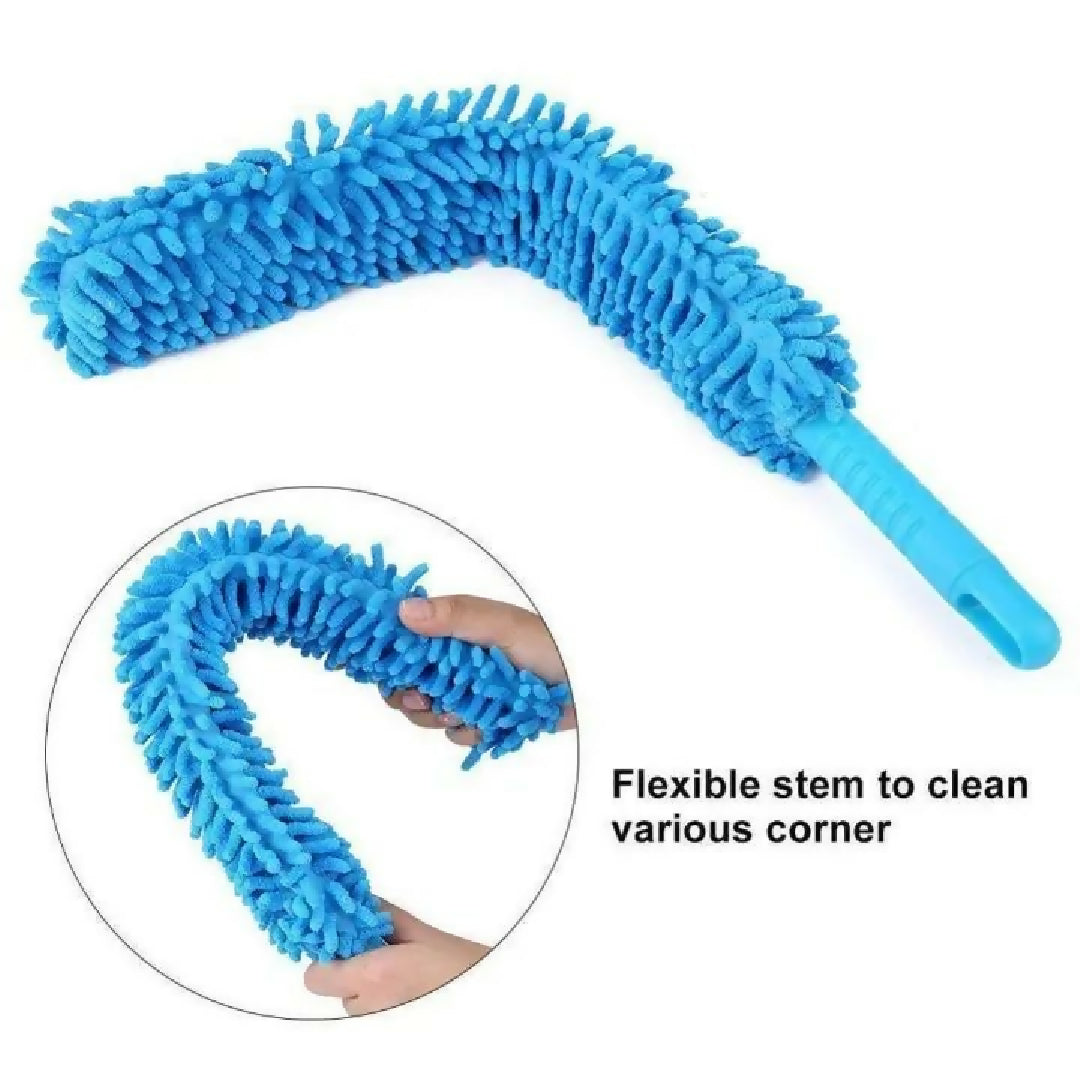 Microfiber Fan Cleaning Duster Steel Body Flexible Fan mop for Quick and Easy Cleaning of Home Kitchen Car Ceiling and Fan Dusting Office Fan Cleaning Brush with Long Rod