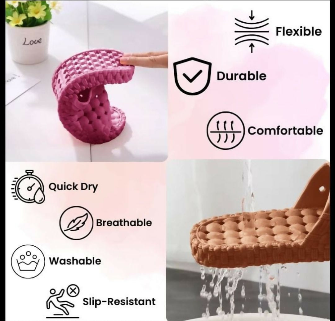Bathroom slippers anti grip- non slip soft washroom slippers chappal