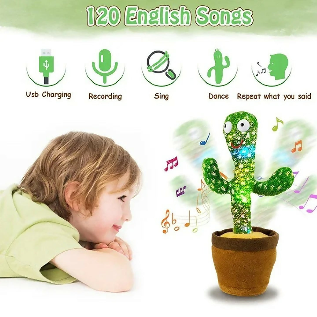 Dancing Cactus Toy - Talking Cactus - Tree Cactus Plush Toy for Children Kids and Toddlers
