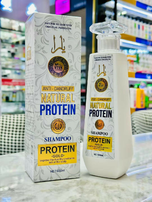 VTVK Natural Protein Gold Anti-Dandruff Shampoo (600ml) 1 Piece