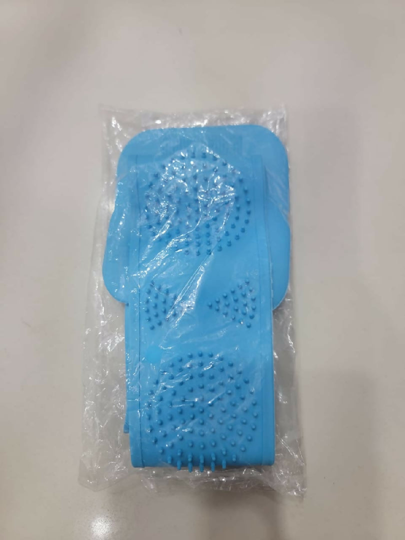 2-in-1 Silicone Bath Brush Back Scrubber Combo Deal Body Massage Bath Brush Silicone Back Scrubber Belt