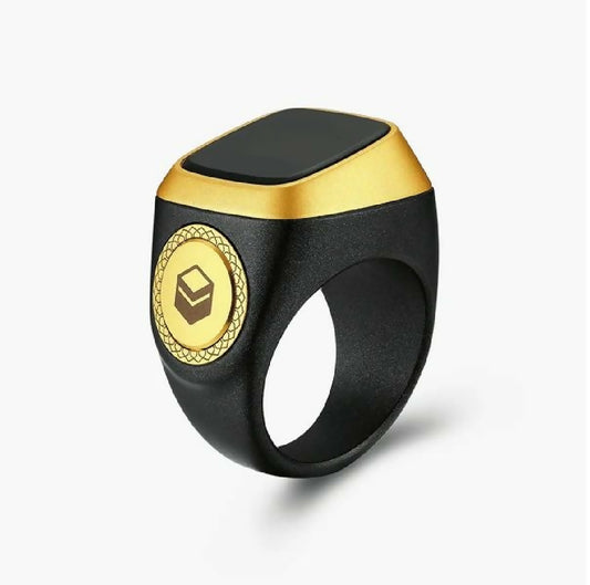 I Qibla Smart Tasbih Ring A New Digital Tasbeeh Ring Smart Ring Lite with Tally Counter Prayer Time Vibration Reminder and Waterproof Design for Muslim Zikr