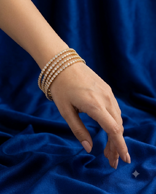 Solstice Gold-Plated Four Piece Stack