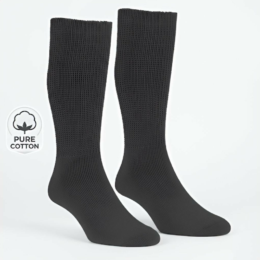 Unisex Premium Diabetic Socks Pack Loose Top Non Binding Cotton Socks for Sensitive Feet