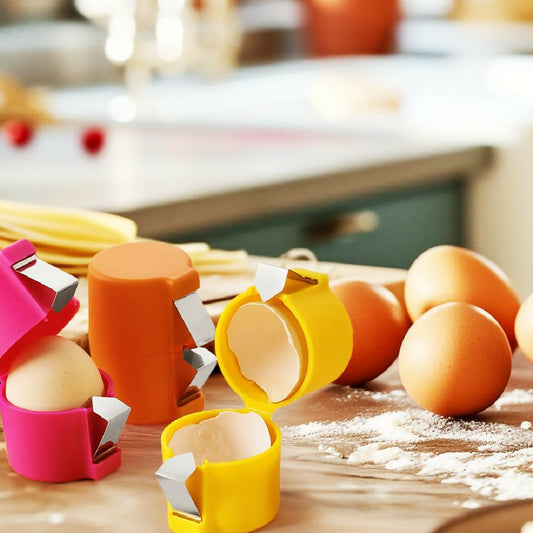 Portable Egg Opener Handheld Cracking Egg Opening Tool for Kitchen Cooking Baking Accessories Reusable Eggshell Separator