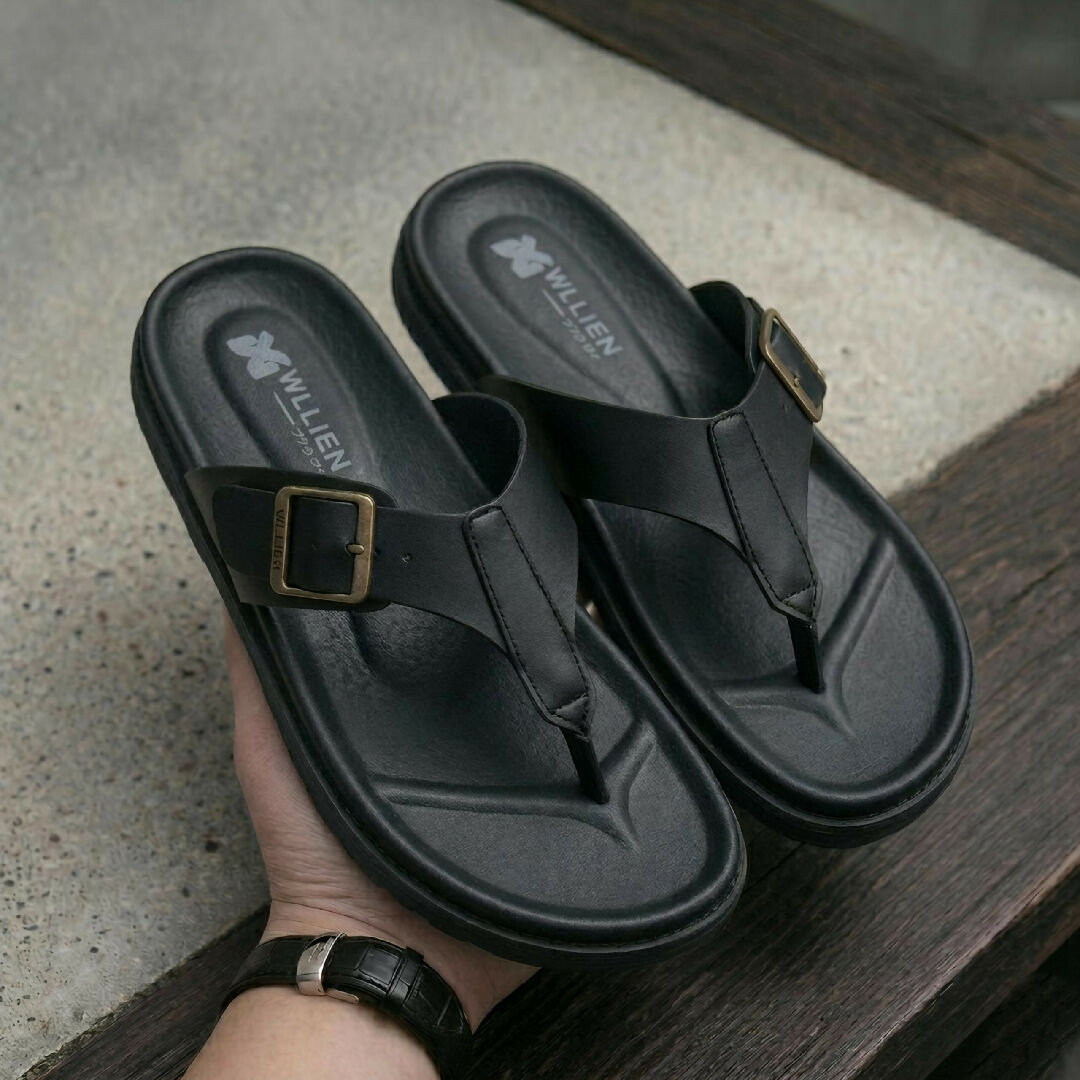 Men Ultra Soft Bed Comfort Chappal Ergonomic Orthopedic Slides with Adjustable Metal Buckle Lightweight Non Slip Summer Slippers