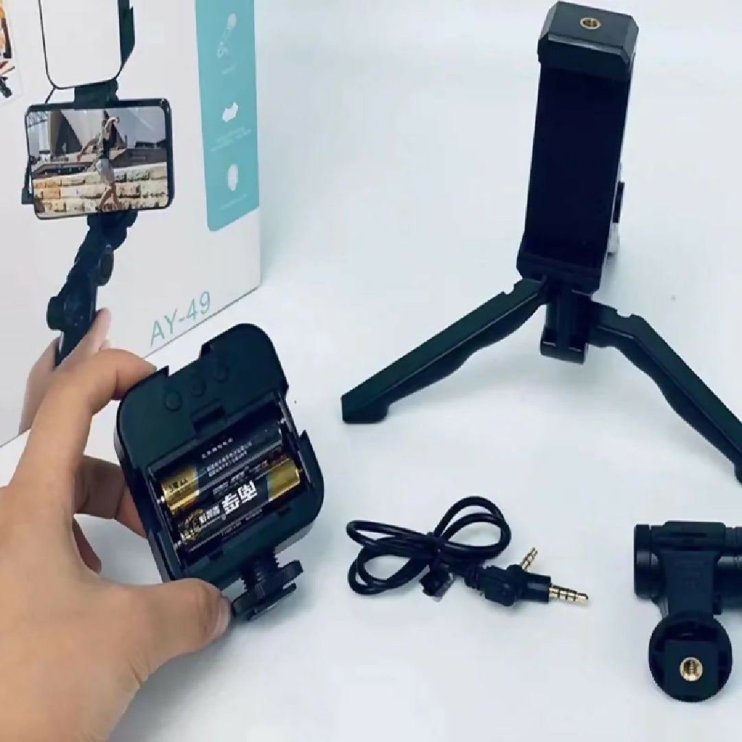 AY 49 Mobile Phone Vlog Selfie Stick Short Video Live Broadcast Fill Light Bracket Video Conference LED Mini Photography Light