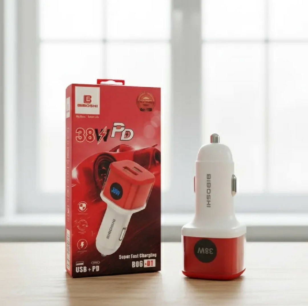 Biboshi 38W PD Fast Car Charger Super Fast Charging
