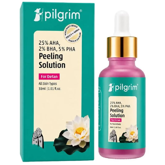 Pilgrim Peeling Solution Weekend Facial Peel for Deep Cleansing Exfoliation Radiant Even Toned Skin For Men Women 30ml