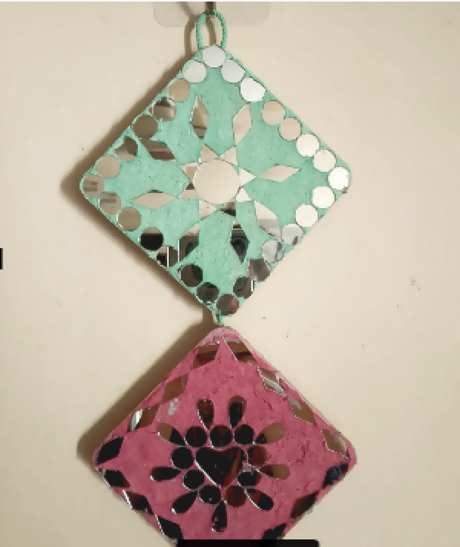 Hanging Multi Aperture handcrafted painted Frame home and wall decor