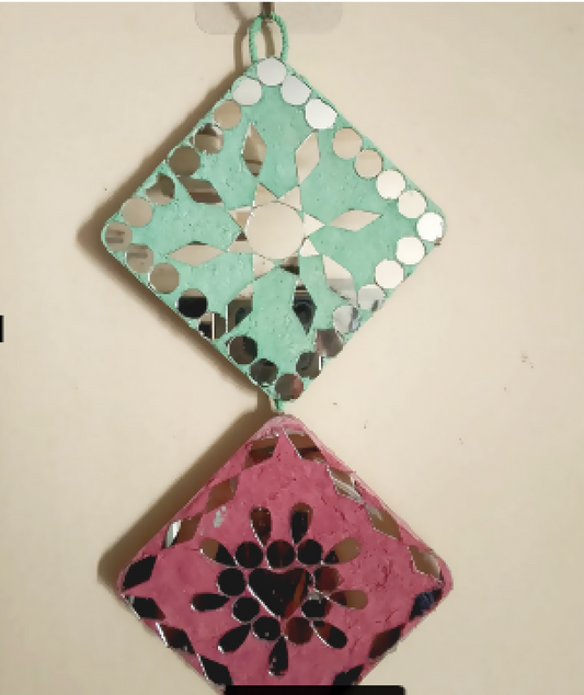 Hanging Multi Aperture handcrafted painted Frame home and wall decor