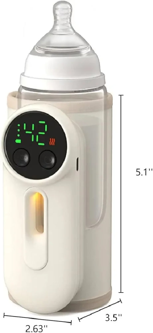 Portable Baby Bottle Warmer Portable Bottle Warmer for Travel Upgraded Baby Milk Warmer for Breastmilk or Formula Bottle Warmer On The Go with Milk Volume Window 6 Temperature Control 8000 MAh