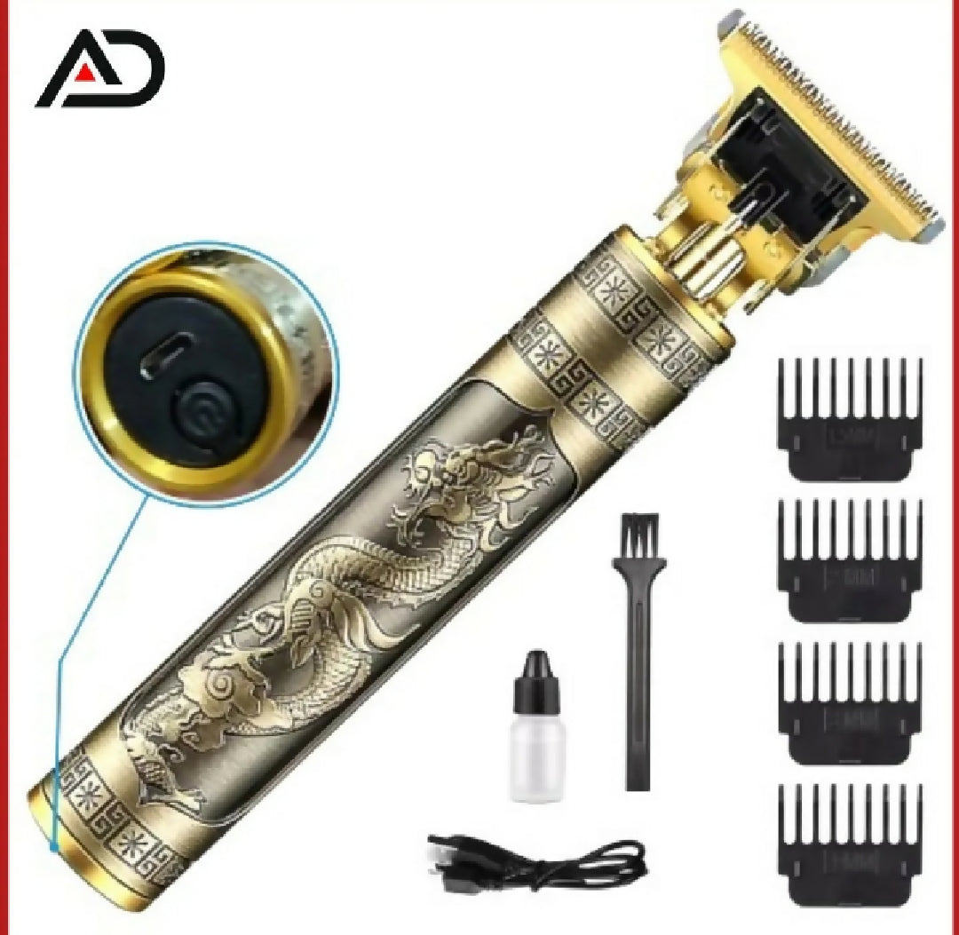 T9 Professional Cordless Hair Beard Trimmer Rechargeable Zero Gap Hair Clipper with Stainless Steel T Blade