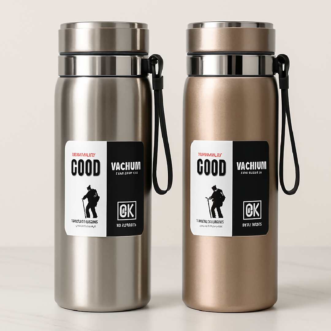 1000ml Large Capacity Stainless Steel Thermos Bottle Hot Cold Vacuum Flask Water Bottle Random color sticker