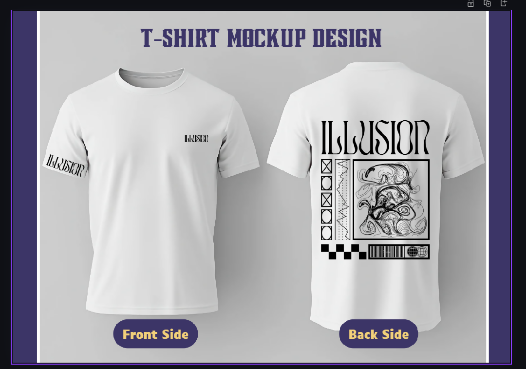 ILLUSION Heavyweight Oversized Streetwear Graphic T-Shirt – White