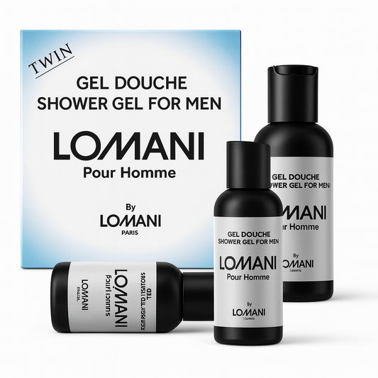 Pack of 2 Lomani poure homme shower gel for men in 100 ml made in France