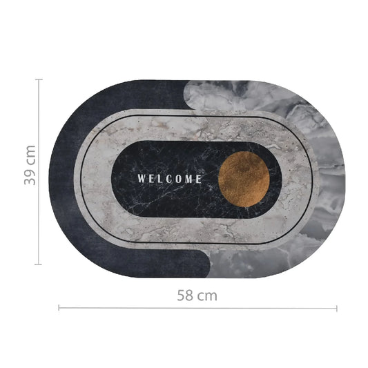 Bath Mat Super Absorbent Quick Drying Bathroom Rugs Non Slip Kitchen Entrance Doormat Modern Napa Skin Floor Mats Home Decor - Only Round Shape - Random Colors