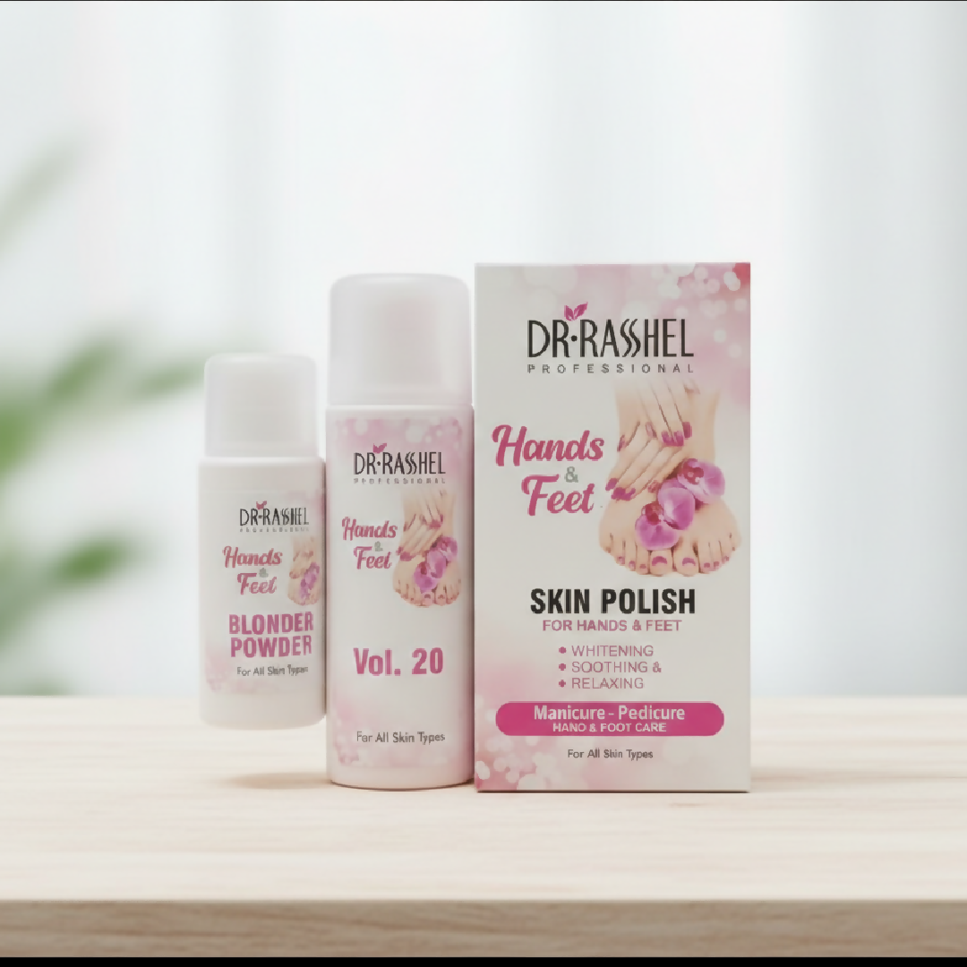 Dr Rashel Hand and Foot Skin Polish - Powder Formula with Blonder Powder - Pack of 2