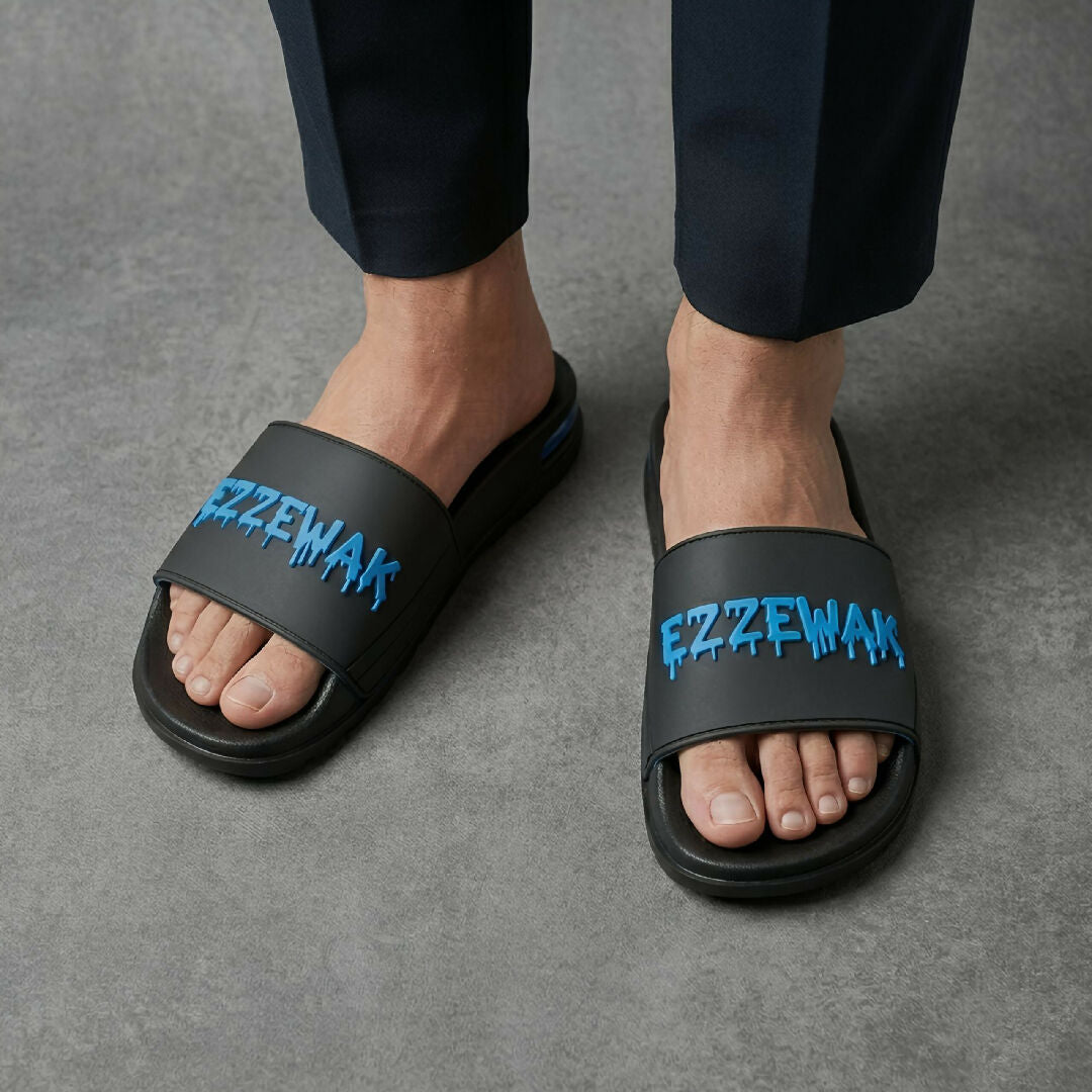 Mens Air Cushion Comfort Slides Trendy Soft Sole Summer Slippers