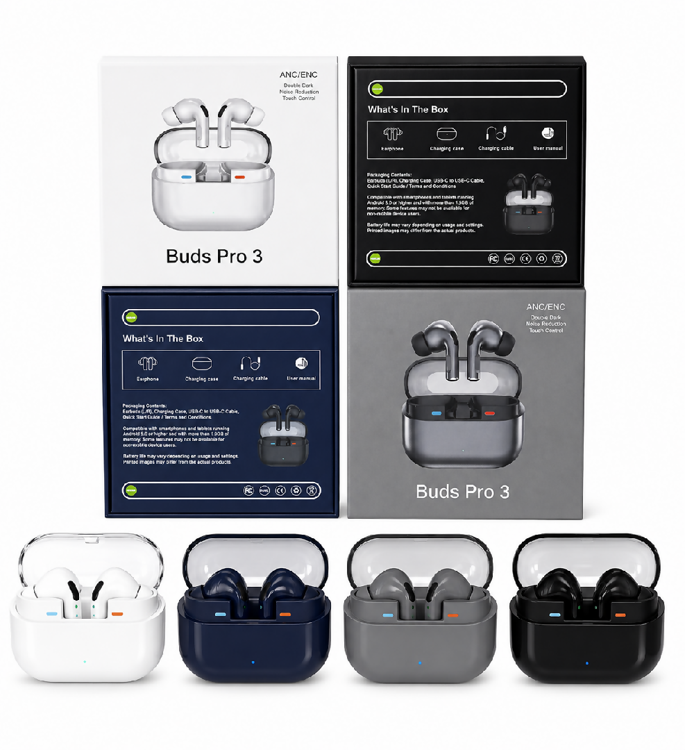 Buds Pro 3 Bluetooth Wireless Earbuds Touch Control And Excellent Sound Quality
