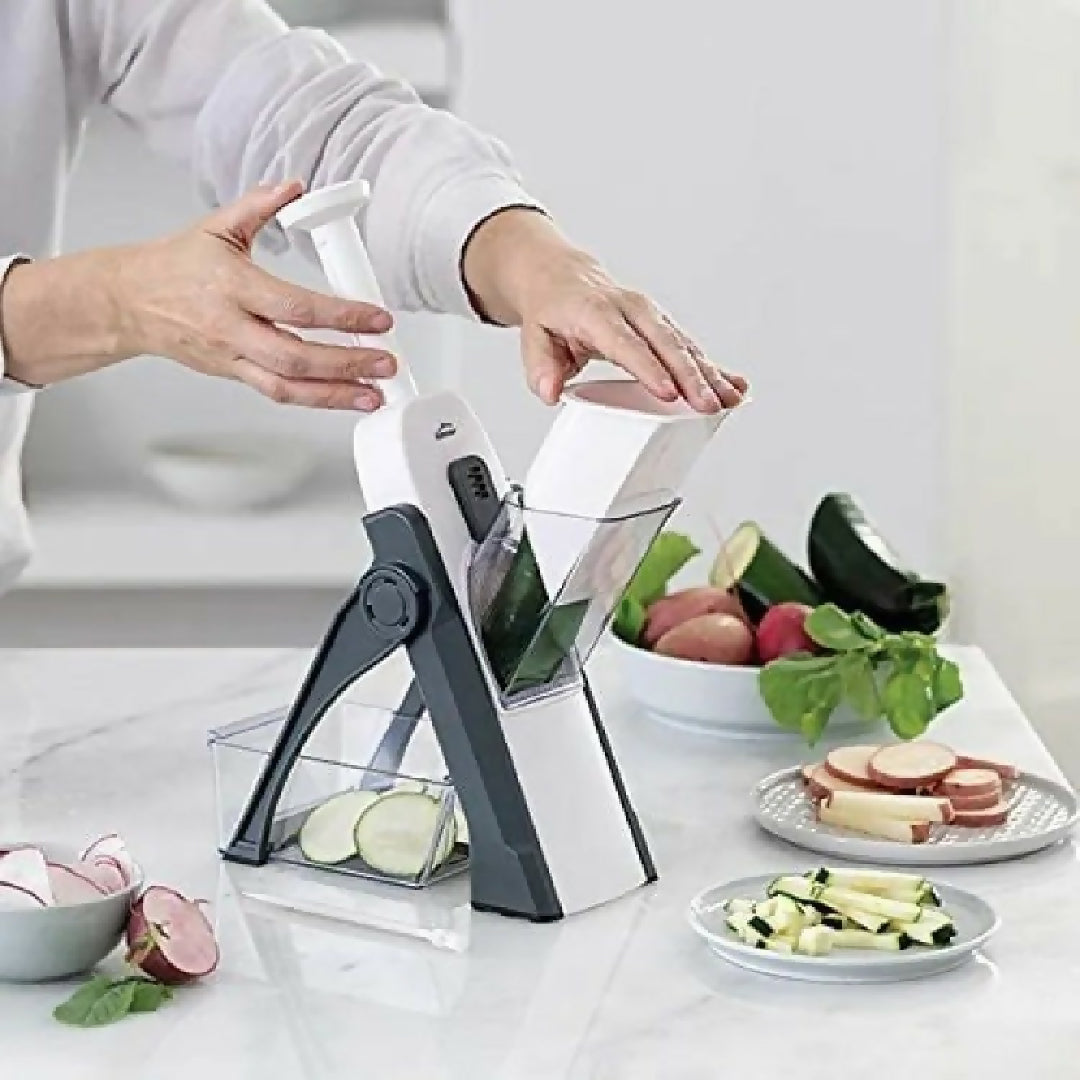 Safe Slice Vertical Mandoline Slicer Adjustable Multi Purpose Cutter