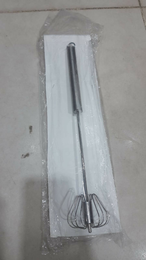 Hand Pressure Semi-Automatic Egg Beater Kitchen Accessories Tools Self Turning Cream Utensils Whisk Manual Mixer - 40 by 7-5 cm