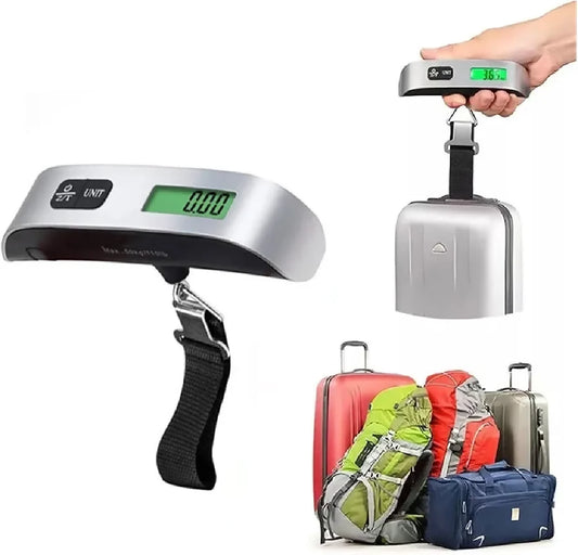 Portable Scale Digital LCD Display 110lb 50kg Electronic Luggage Hanging Suitcase Travel Weighs Baggage Bag Weight Balance Tool
