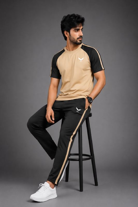 Premium Black and Skin Track Suit Polyester