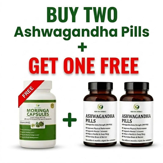 Discount  Offer – Ashwagandha 200 capsules + Free 100 Moringa Capsules –
