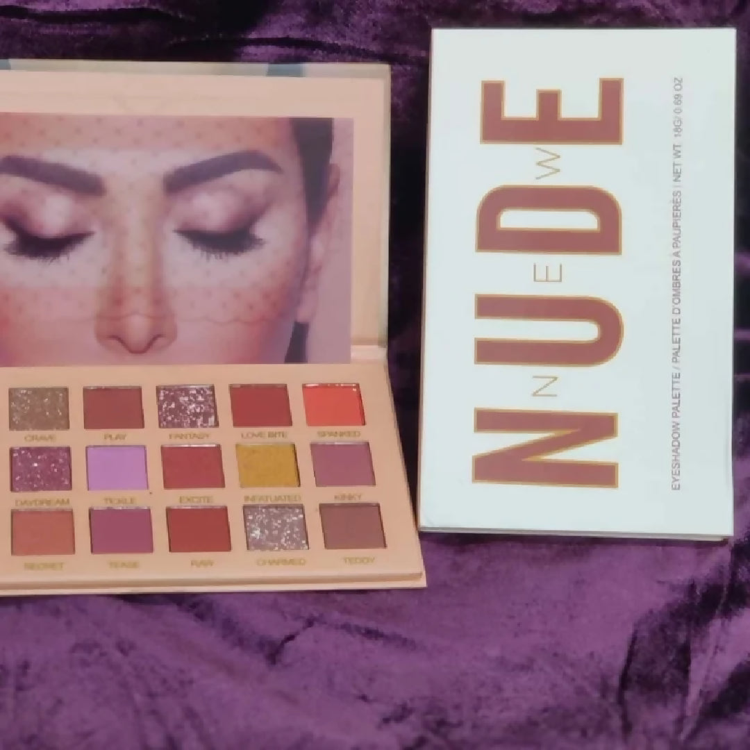 18 Colors Nude Eyeshadow Palette Matte and Shimmer Pigmented Shades Long Lasting